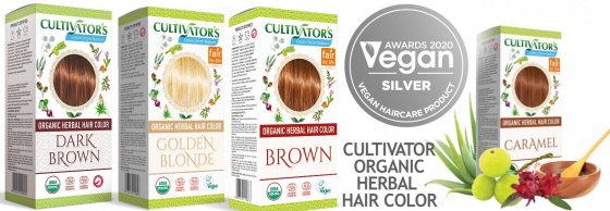 Discover the Award Winning Organic Hair Dye 2020 with the Vegan Silver Award!