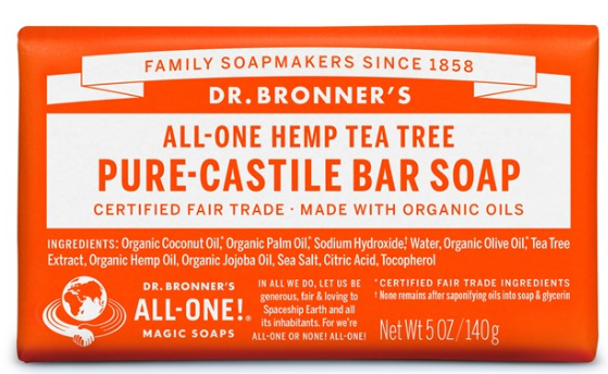 Dr. Bronner's - Pure-Castile Bar Soap with Tea Tree