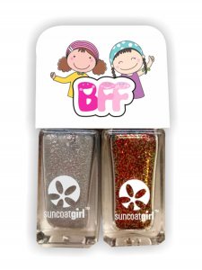 SunCoat Girl Natural Nail Care KIDS - BFF Duo Nail Polish Sets GLIMMER GLAM