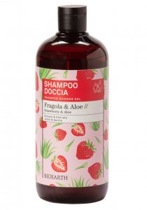 BIOEARTH Family - 3in1 Shampoo & Body Wash Strawberry & Aloe