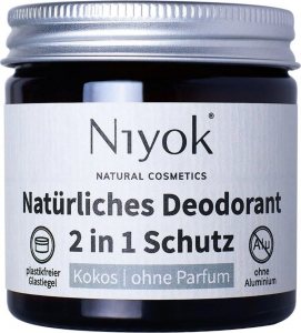Niyok Perfume-free Coconut Deodorant Cream - Aluminum Free Deodorant