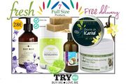SOLD OUT !Organic Beauty Box  Fresh Try Me Kit - Ανανέωση & Φρεσκάδα σε Πρόσωπο, Σώμα & Μαλλιά! 