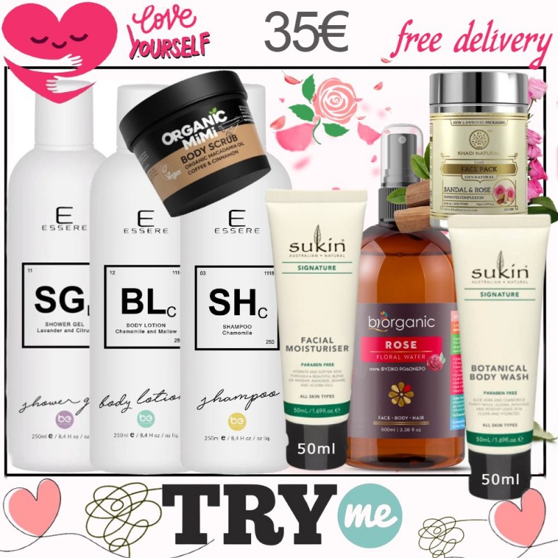 Organic Beauty Box - LOVE YOURSELF Try Me Kit